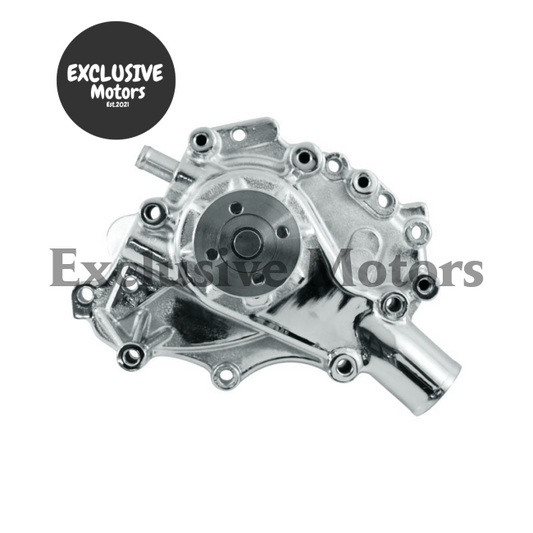 Chrome & Aluminum Water Pump for Ford 302/351 Cleveland (1969-1974)
