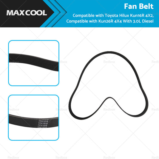Drive Belt 7PK1515 for Toyota Hilux KUN16R KUN26R 3.0L Diesel 2005-2015