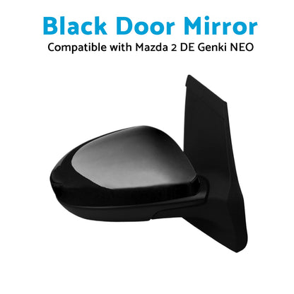 Driver Side Black Door Mirror Suitable for Mazda 2 DE Genki NEO MAXX 07-2014-1