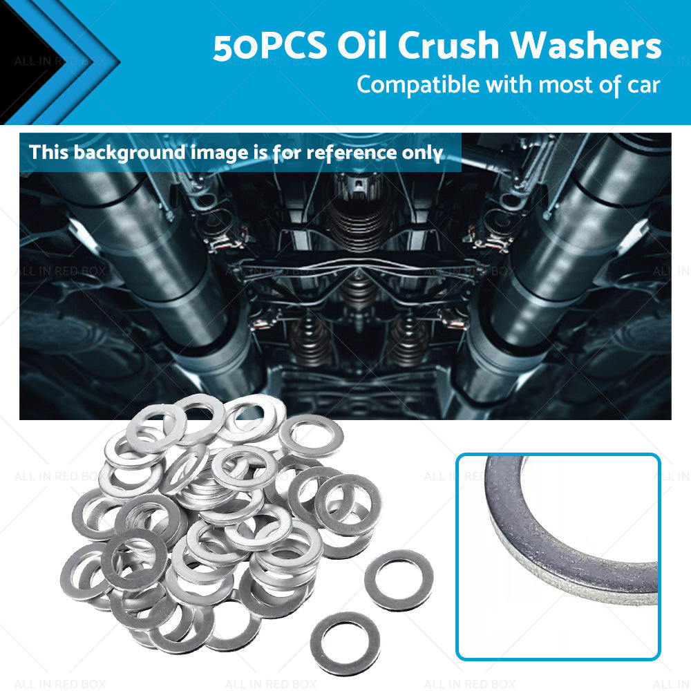 14mm ID 22mm OD Aluminum Oil Drain Plug Gaskets for Honda Accord 2003-2023