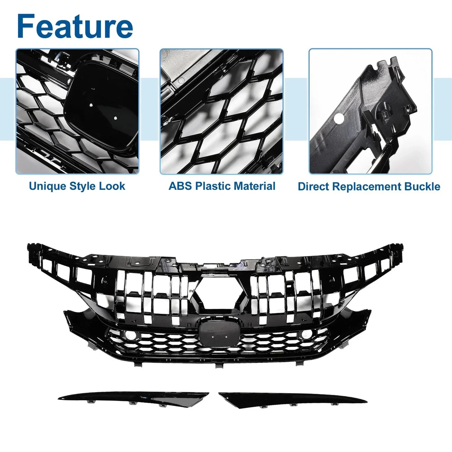 Front Hood Bumper Grille for Honda Civic Facelift Type-R Style (2016-2021)