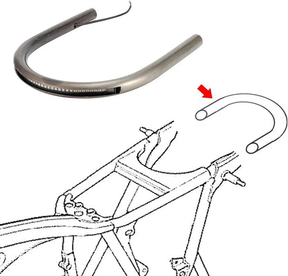 210mm Motorcycle Cafe Racer Rear Frame Hoop Seat Loop LED Light