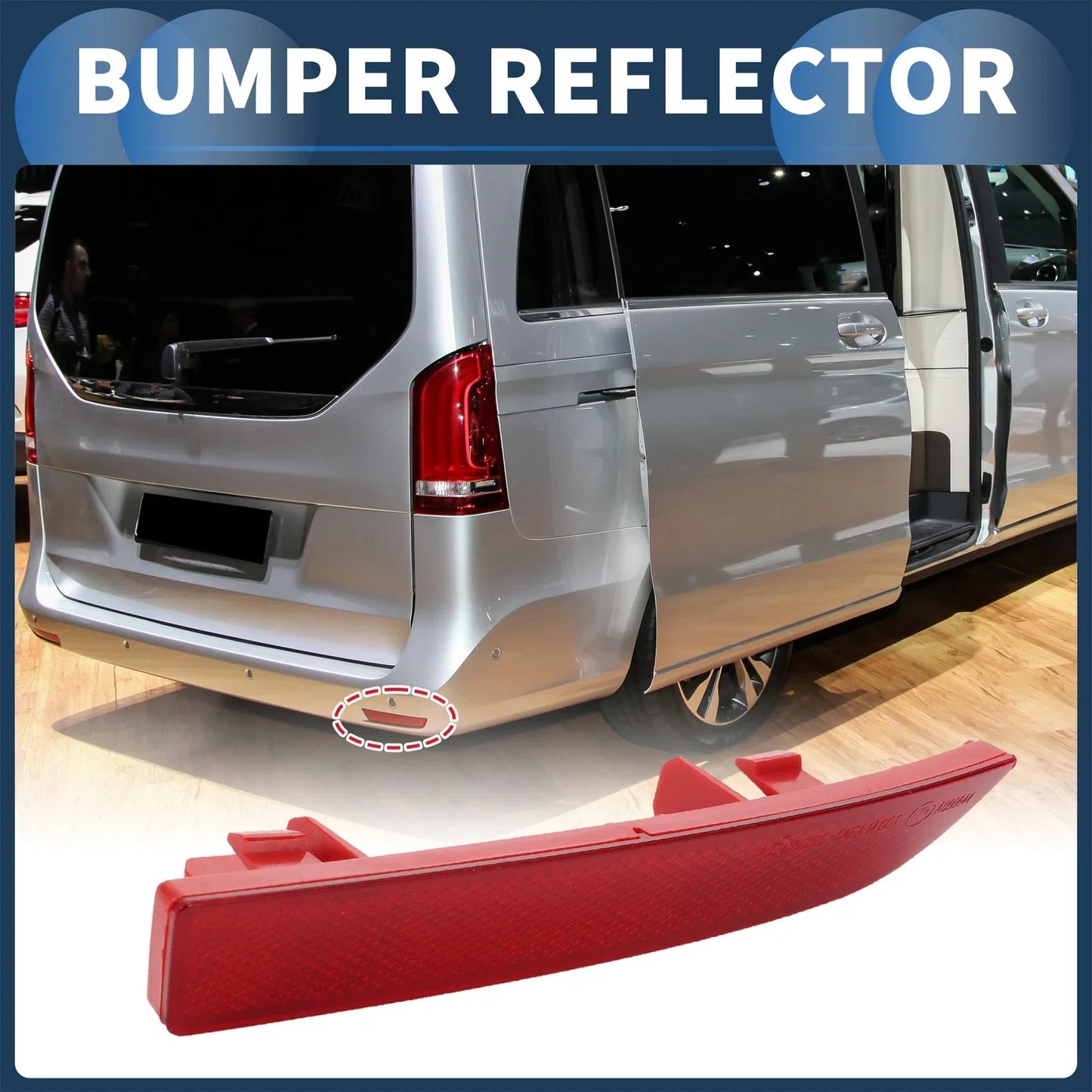 Bumper Reflector for Mercedes Benz Vito W447 V-Class Rear Right (2014-2023)