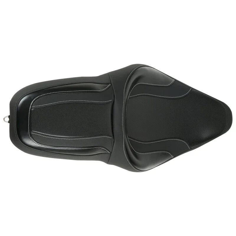 Black Driver Passenger Seat for Harley Electra Road Street Glide (2009-2023)