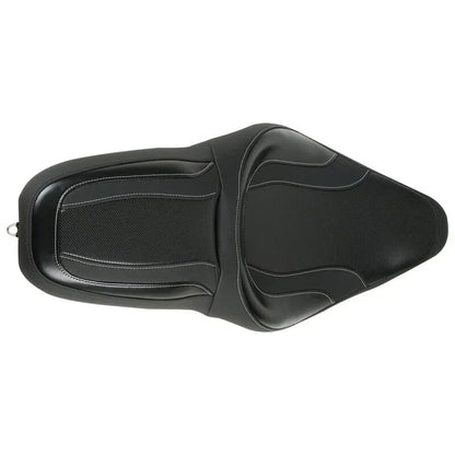 Black Driver Passenger Seat for Harley Electra Road Street Glide (2009-2023)