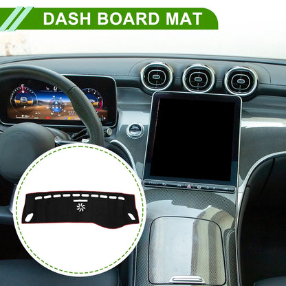 Dashboard Cover Mat for Mercedes A-Class 2013-2017 Sun Protector Pad Black Red