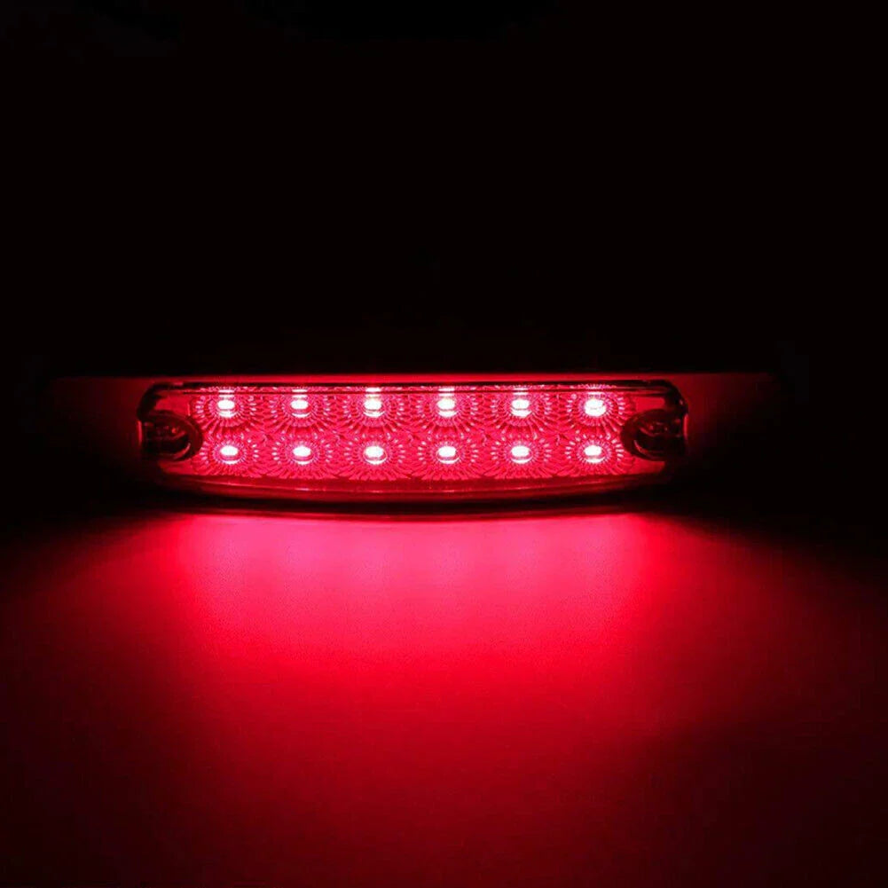12LED Red Sealed Side Marker Clearance Lights for Trailer Lamp