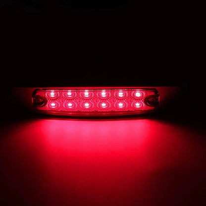 12LED Red Sealed Side Marker Clearance Lights for Trailer Lamp
