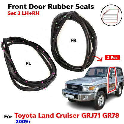 Door Rubber Seal Strip Front L+R Fits Toyota Land Cruiser FZJ79 PIC 2007-17 D01