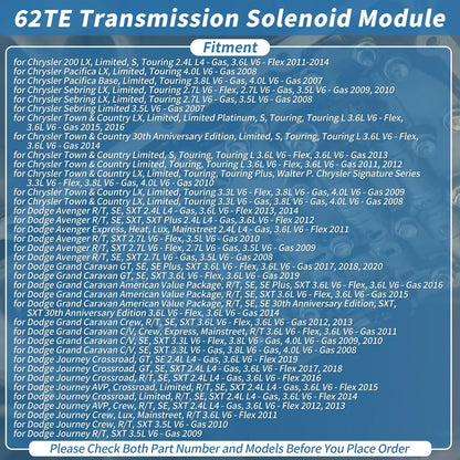 62TE Transmission Valve Body Solenoid for Dodge (2010-2014)