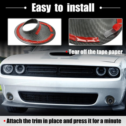 2 x Car ABS Front Fog Light Covers Trim for Dodge Challenger (2015-2020) Black