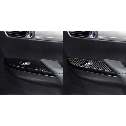 4 x Window Switch Panel Covers Carbon Fiber for Toyota Hilux Revo (2015-2021)