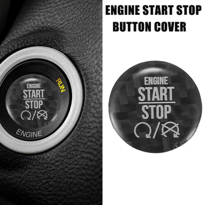 Black Engine Start Stop Button Cover for Dodge Charger Challenger (2015-2021)