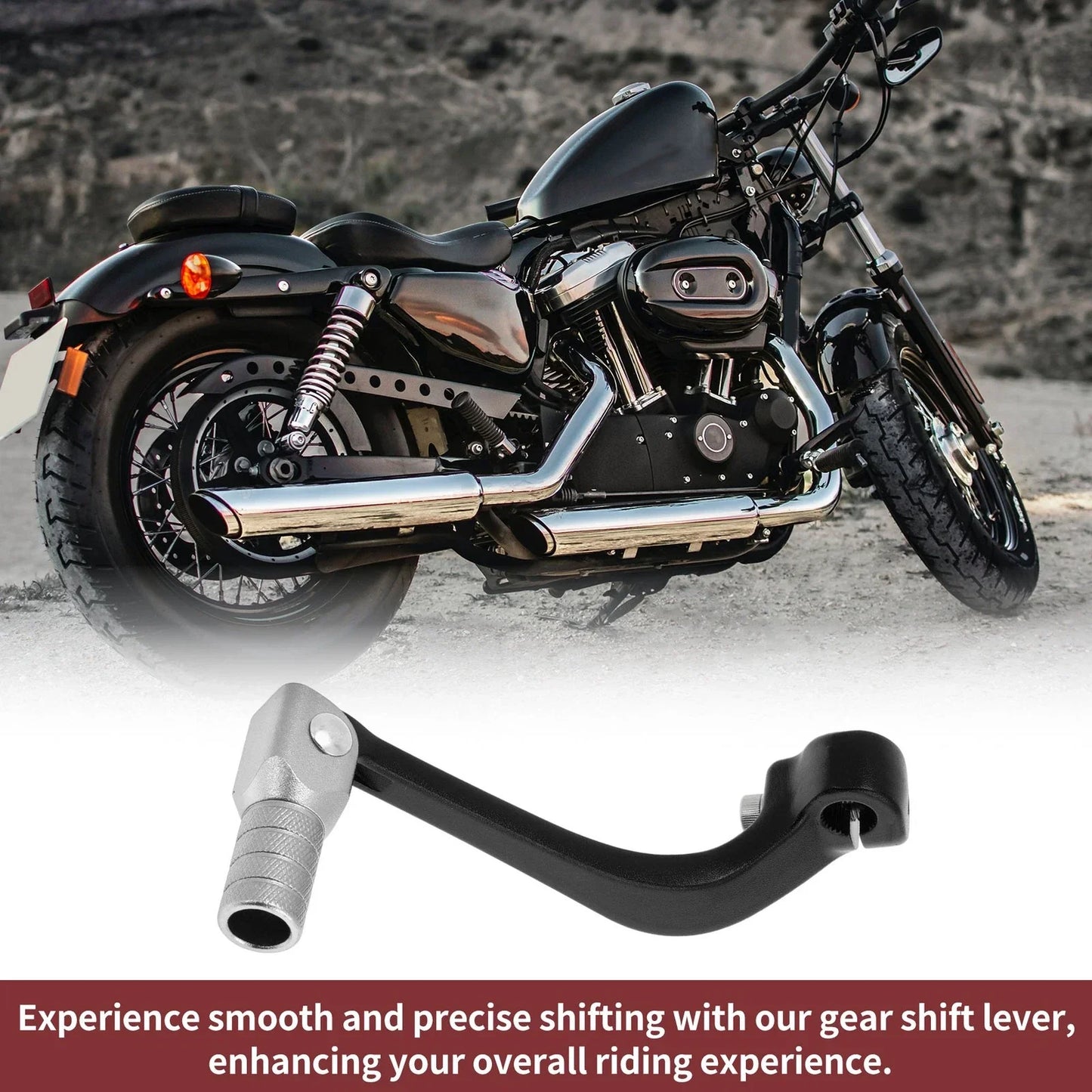 Folding Motorcycle Gear Shifter Lever for Honda CRF110F (2013-2018) Black Silver