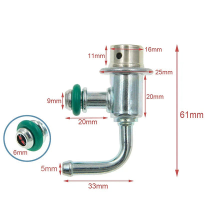 Fuel Injection Pressure Regulator for Mitsubishi Lancer, Montero, Toyota GS300 (1990-2005)