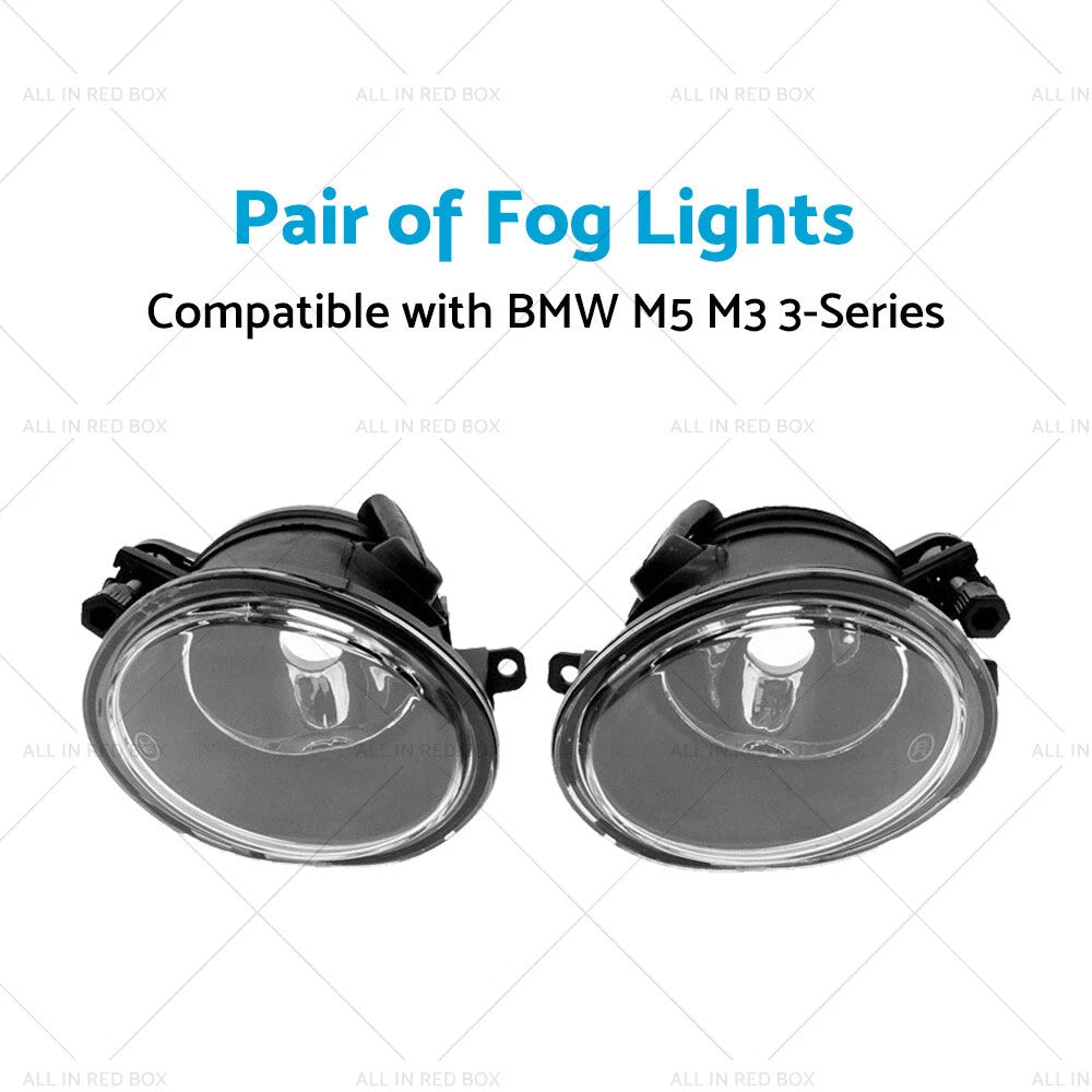 Clear Fog Lights Lamps for 2001-2006 BMW E46 3-Series (2001-2006)