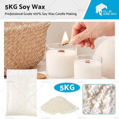 100% Pure Soy Wax 5KG Bulk for Candle Making Supplies Crafts