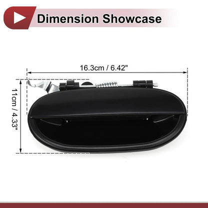 Exterior Door Handle for Hyundai Accent Rear Right Black ABS