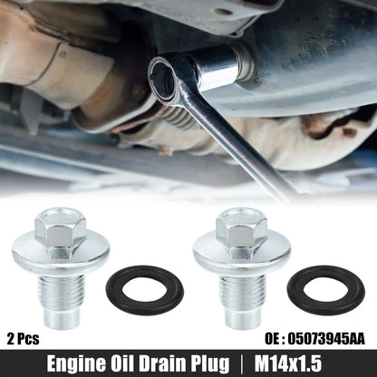 M14x1.5 Steel Engine Oil Drain Plug Screws for Mercedes-Benz
