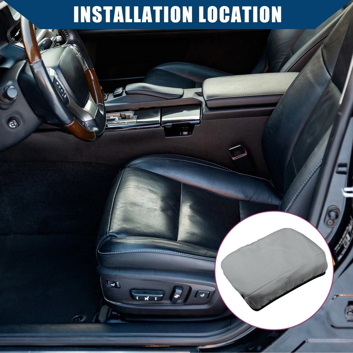 Center Console Armrest Cover for Honda Civic 2006-2013 Neoprene Gray