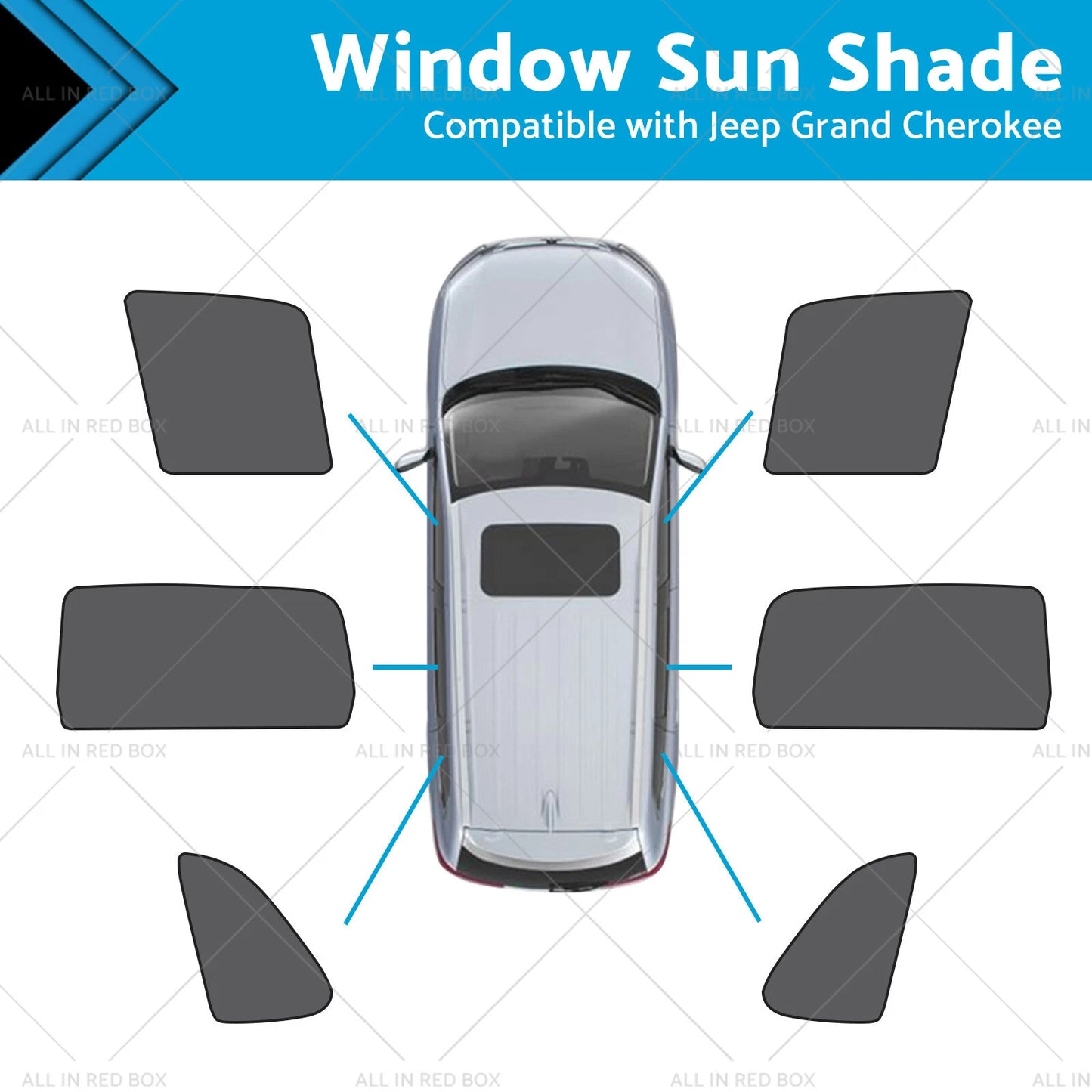 Magnetic Mesh Sun Shade for Jeep Grand Cherokee (2011-2023)