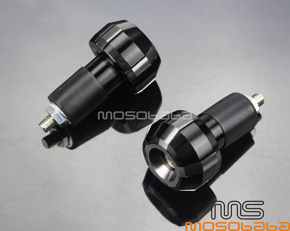 22mm 7/8" CNC Bar End Hand Grips Plugs for Kawasaki Motorcycle