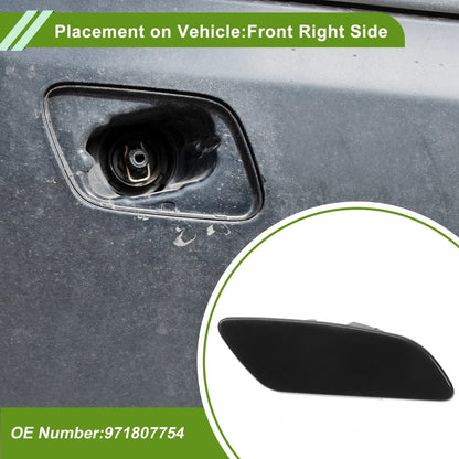 Washer Nozzle Cover for Porsche Panamera 2017-2021 (2 x Black Caps)