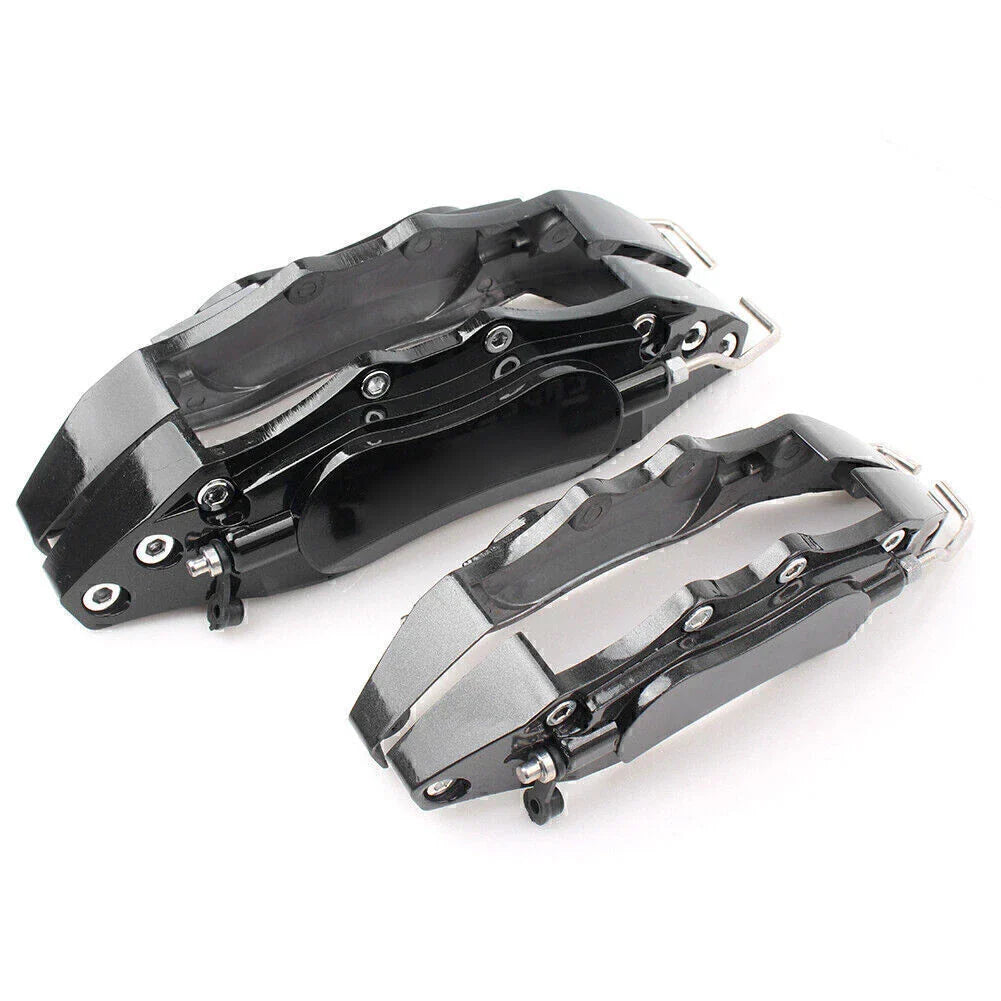 4 x 3D Metal Brake Caliper Covers for Universal Front & Rear Car Black