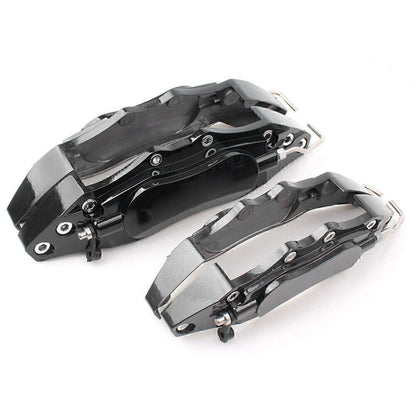 4 x 3D Metal Brake Caliper Covers for Universal Front & Rear Car Black