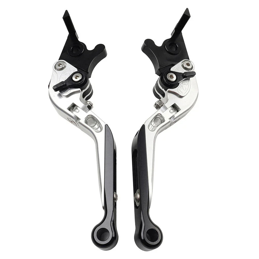 Silver Extendable Brake Clutch Levers for Kawasaki Z1000 ZX6R 2007-2018
