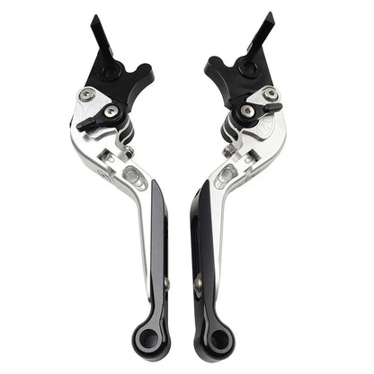 Silver Extendable Brake Clutch Levers for Kawasaki Z1000 ZX6R 2007-2018