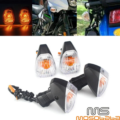 Front & Rear Turn Signal Lights for KAWASAKI Z750S KLR650 NINJA ZX-6R (2008-2018)