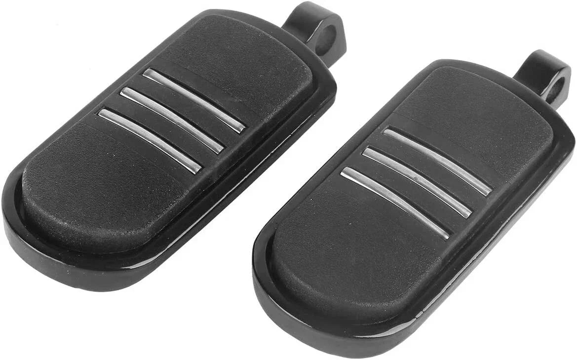 Black Rubber Foot Pegs Set for Harley Electra Glide