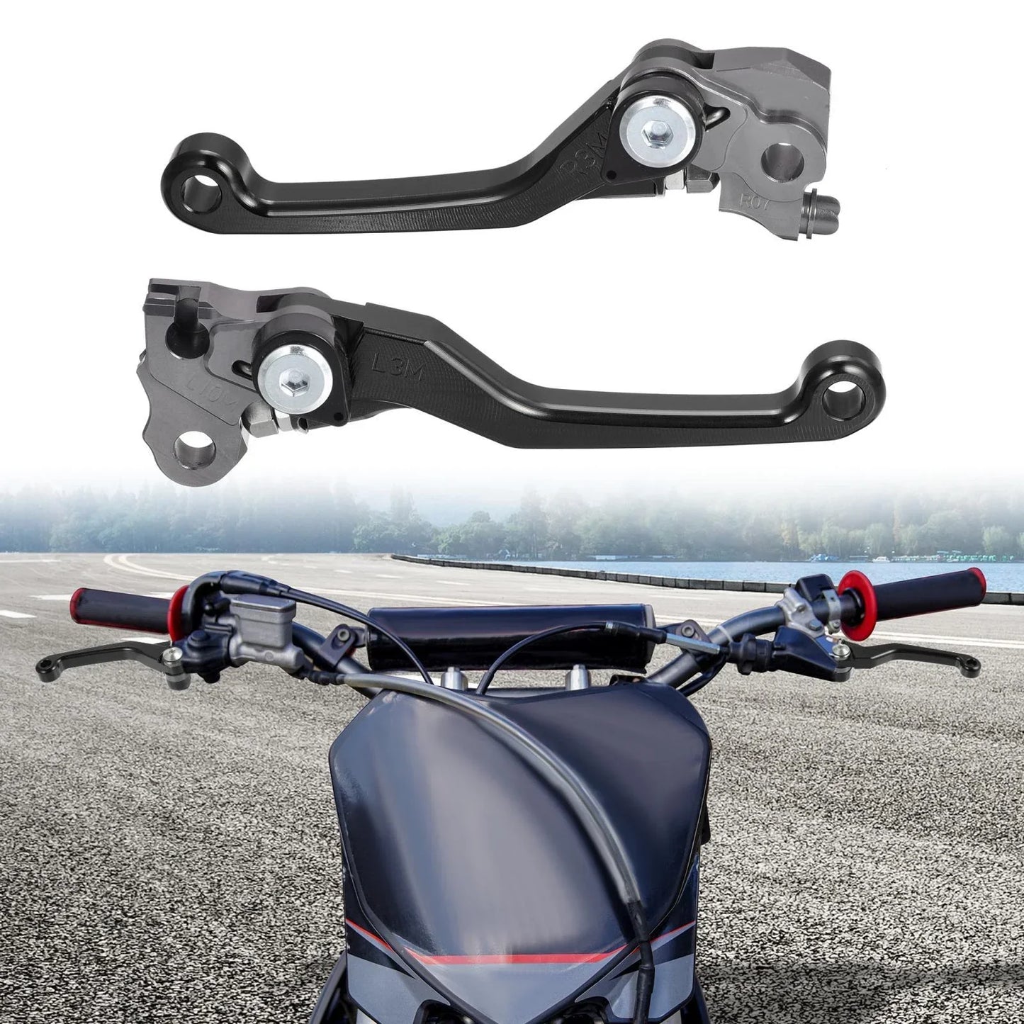 Motorcycle Brake Clutch Levers 2 x for Honda CRF250R CRF450R (2007-2020) Black