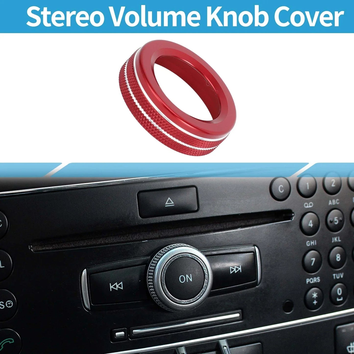 Stereo Media Radio Tune Knob Cover for Mercedes Benz A B C E S CLA GLA (2013-2023)
