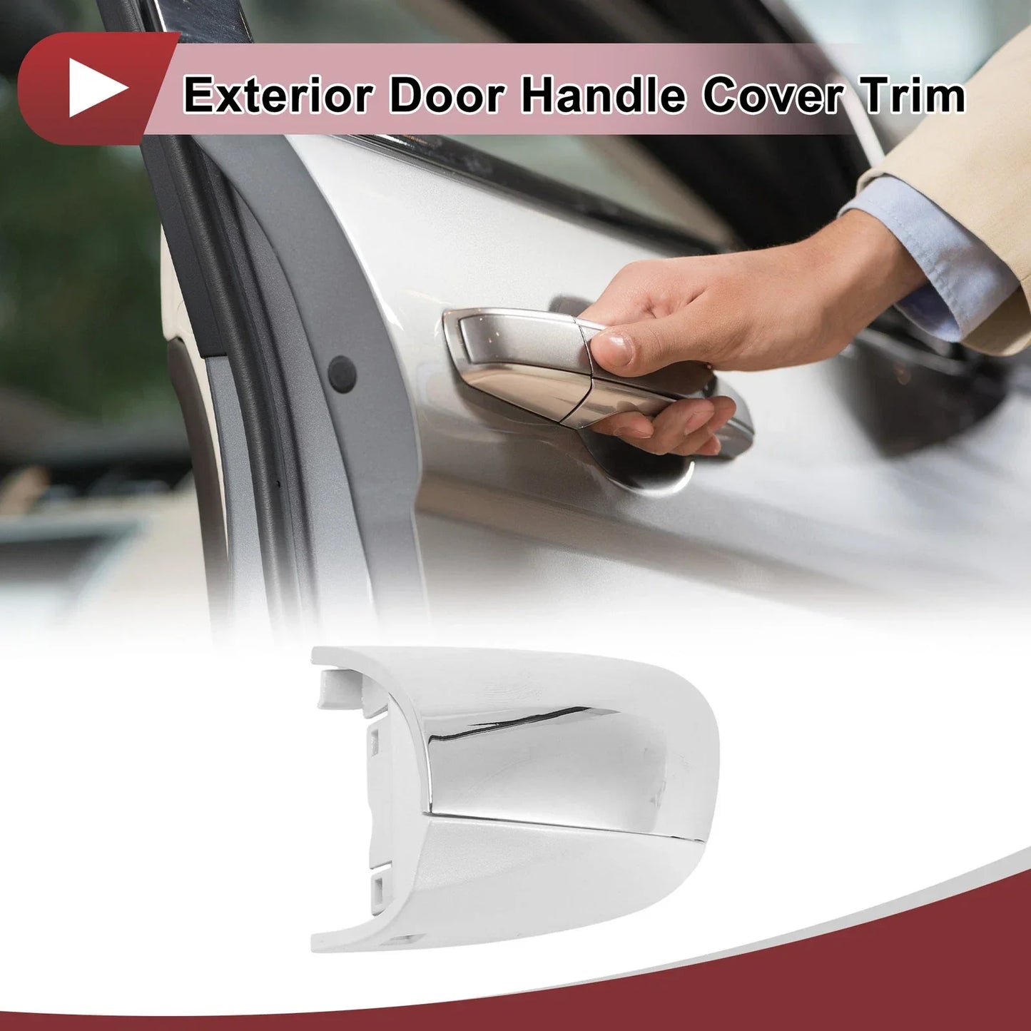 Exterior Door Handle Cover Trim for MERCEDES-BENZ (Pure White)
