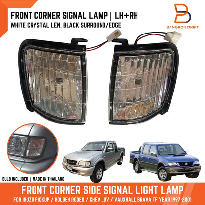 Crystal Lens Black Front Corner Signal Light for Holden Rodeo TF (97-01)