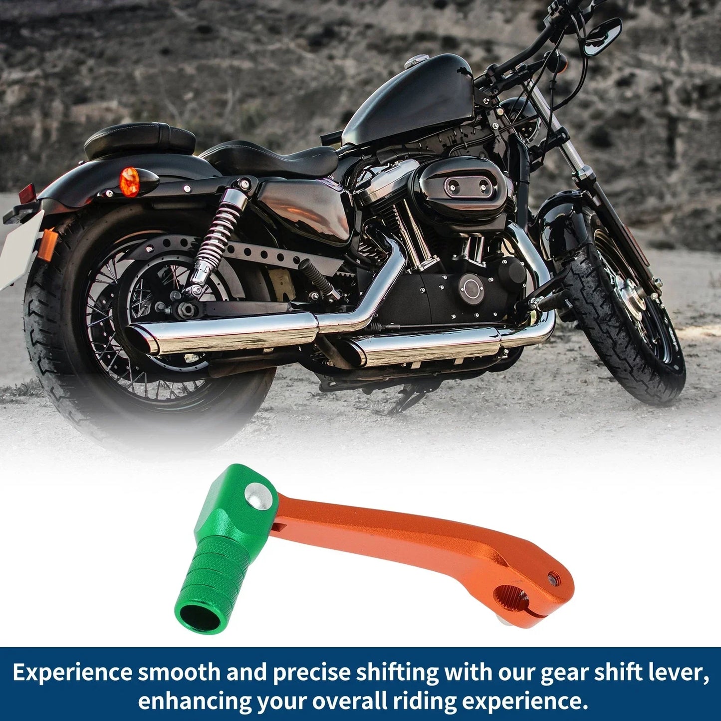 Folding Motorcycle Gear Shifter Lever for Honda CRF150F (2003-2017) Orange Green