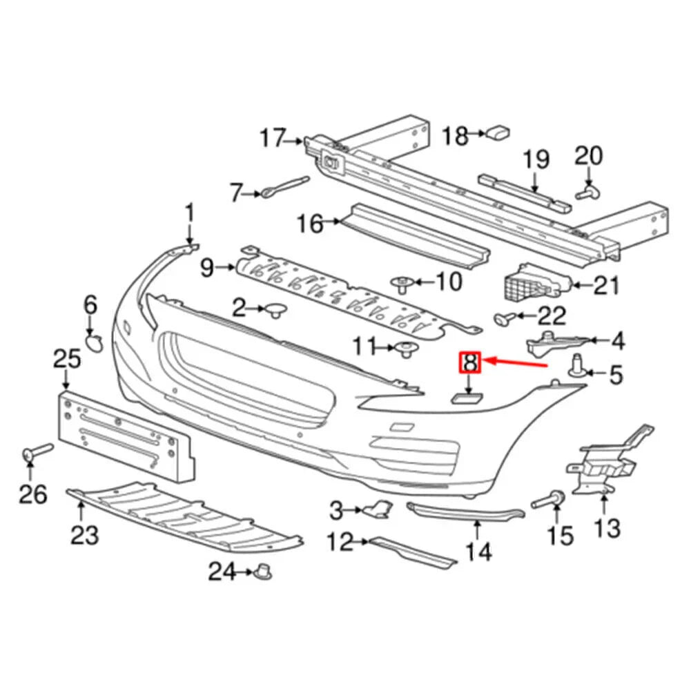 Headlamp Washer Cover Cap for Jaguar F-Pace (2017-2020)