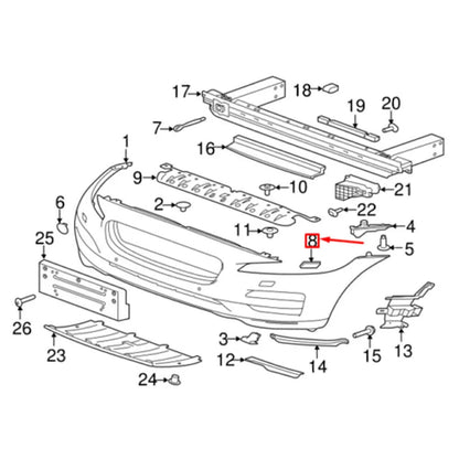 Headlamp Washer Cover Cap for Jaguar F-Pace (2017-2020)