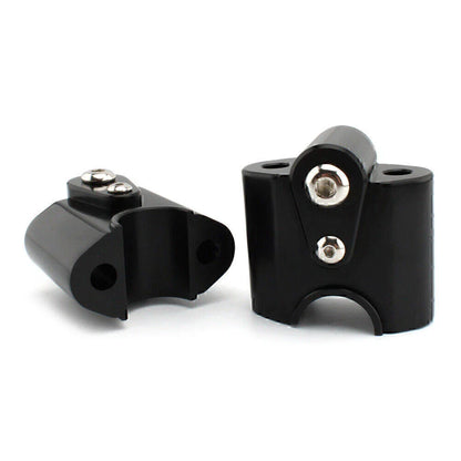 Black Handlebar Risers Lift Clamp Adapters for BMW R 18 Classic (2022-2023)