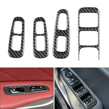 Window Lift Switch Cover Trim for Kia Stinger (2018-2023) Black RHD