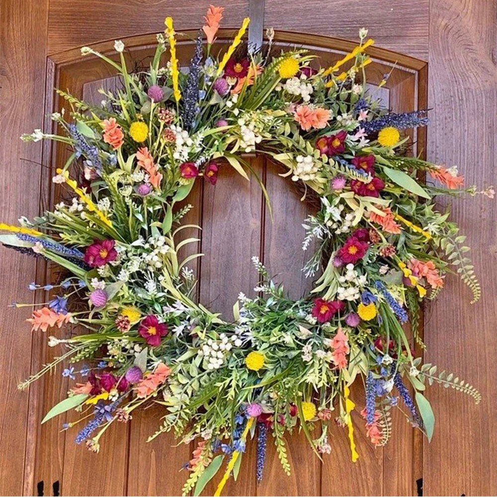 50cm Artificial Spring Summer Wreath for Home Decoration