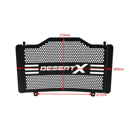 Black Radiator Grille Guard Cover for Ducati Desert X (2022-2023)