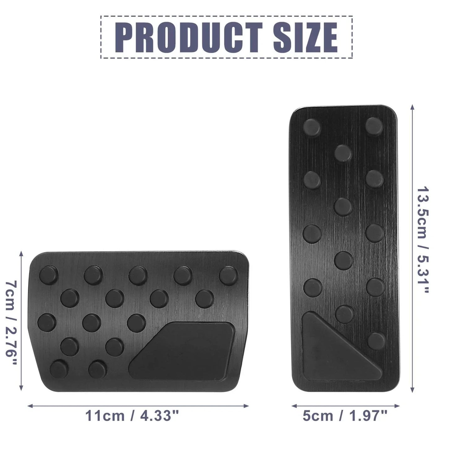 Car Brake Pedal Pad & Gas Accelerator Cover for Jeep (2011-2021) Black