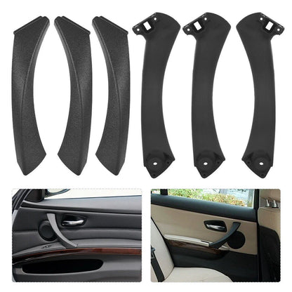 6 x Black Inner Door Panel Handle Pull Trim Covers for BMW E90 3 Series (2007-2013)