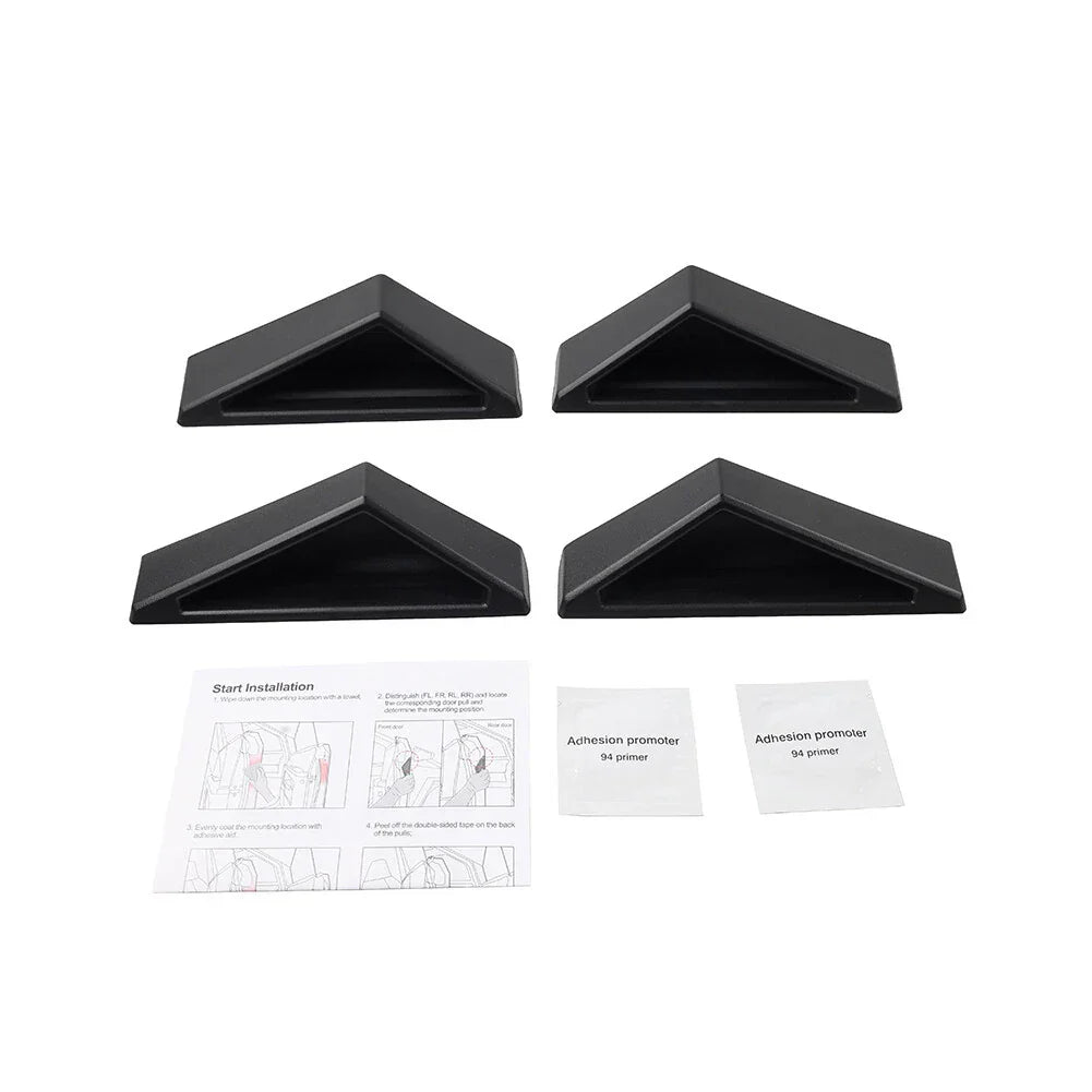 4Pcs Black Fingerprint Resistant Interior Door Handles for Tesla Cybertruck (2024)