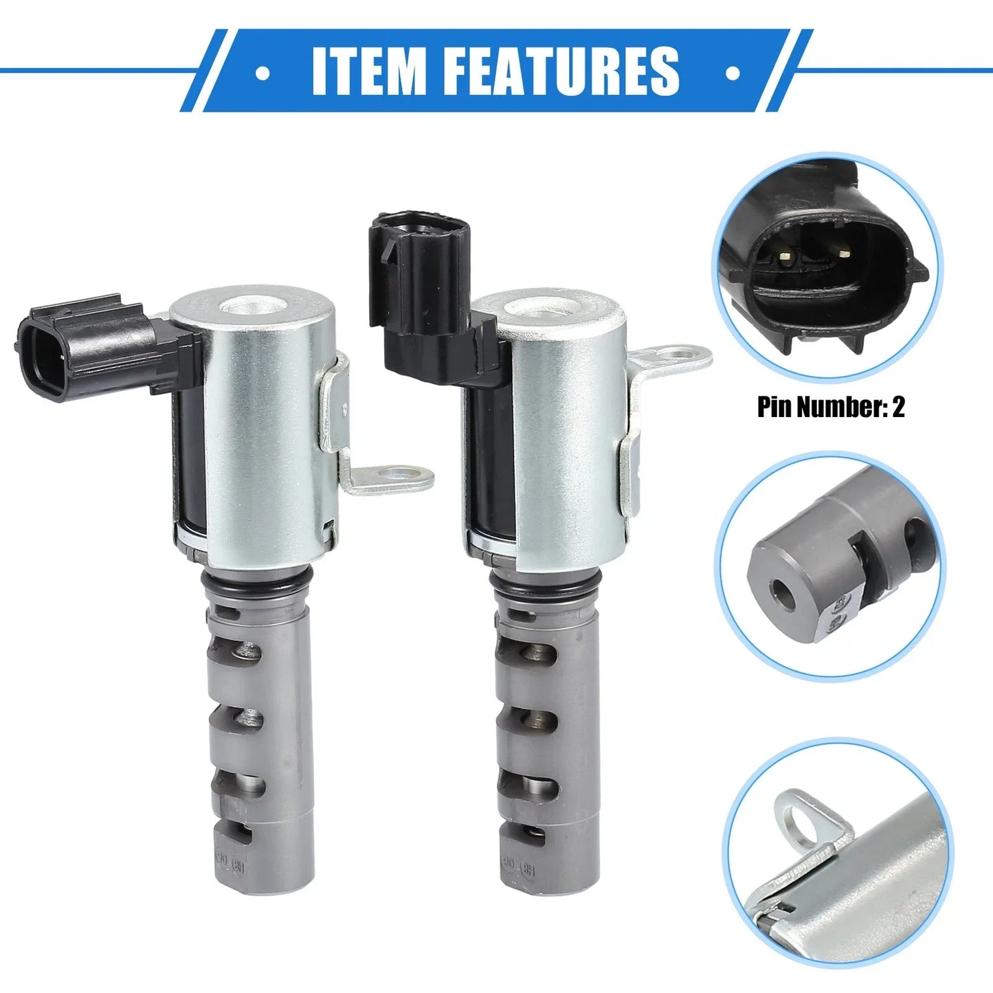 2 x Variable Valve Timing Solenoids for Lexus RX350 3.5L V6 (2007-2012)