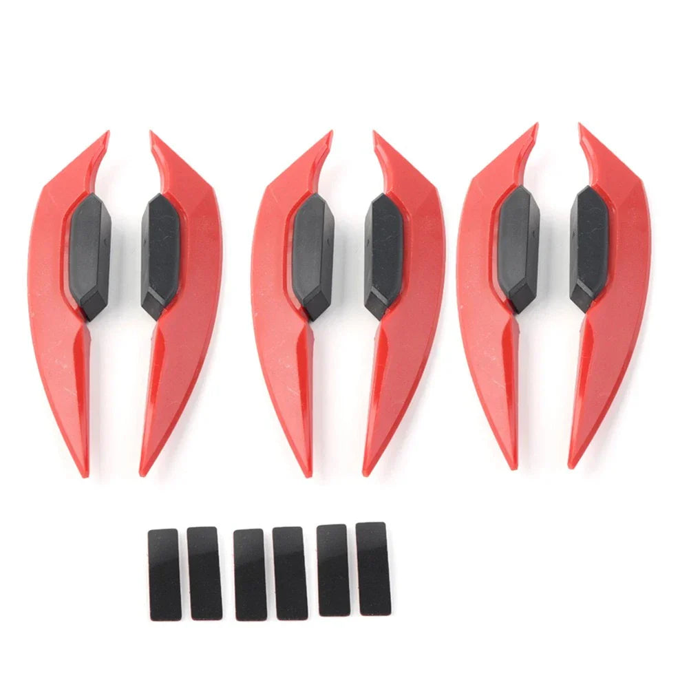 Red Fairing Winglets Side Spoiler Deflector Air Wing for Universal Motorcycle