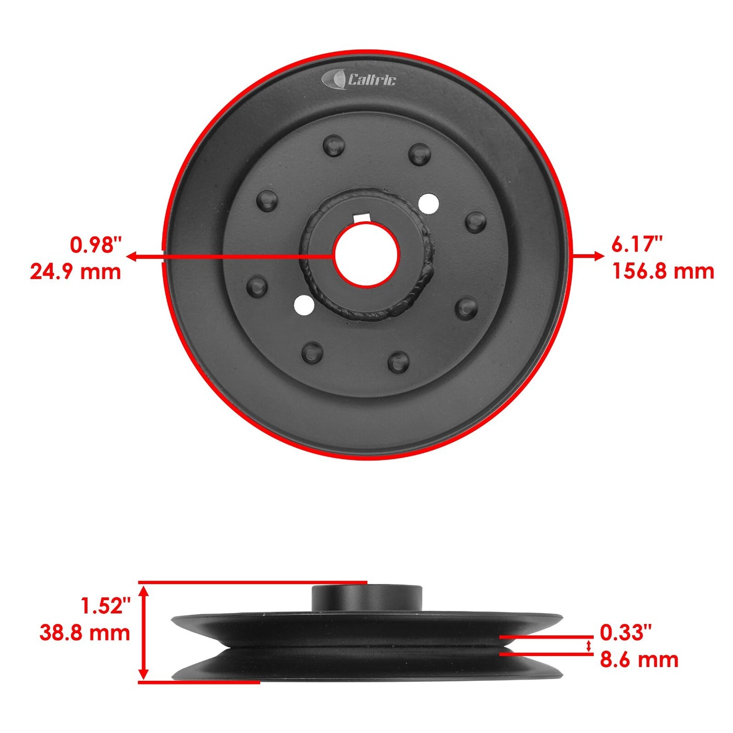 Caltric Deck Pulley Replacement for Bad Boy Rebel 61 in (2019–2023)